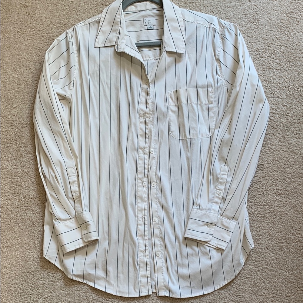 a new day Casual Button Down Shirt Oversized Fit